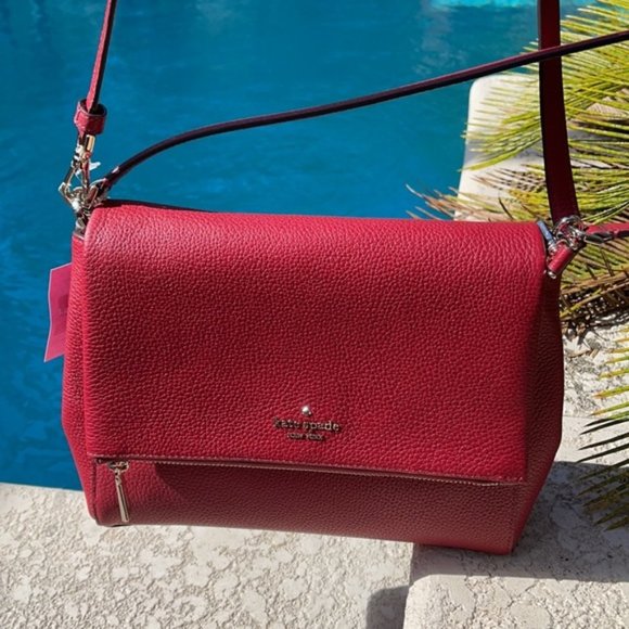 Kate Spade Leila Medium Flap Leather Shoulder Bag - Picture 2 of 16